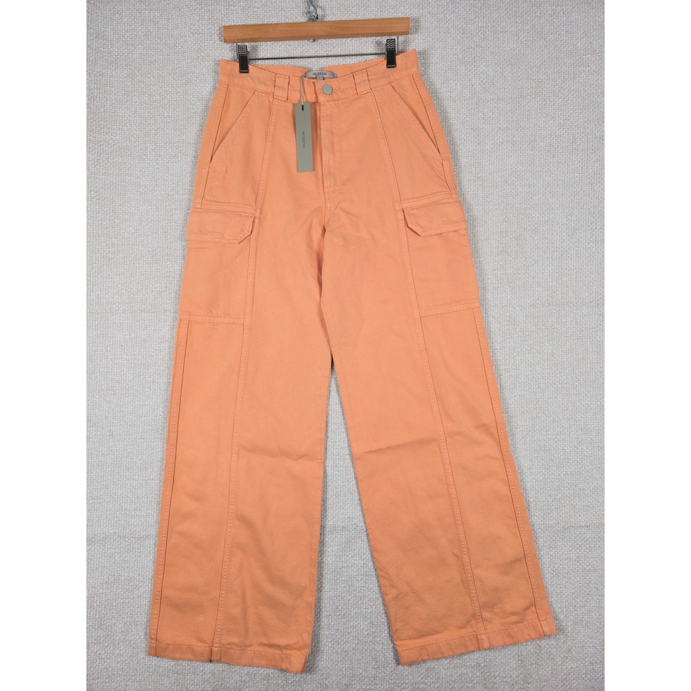 Hudson High-Rise Wide Leg Cargo Pants Clay Orange Womens Size‎ 29 NWT